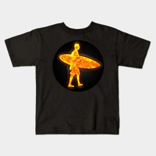 Surfer with his Surfboard Kids T-Shirt